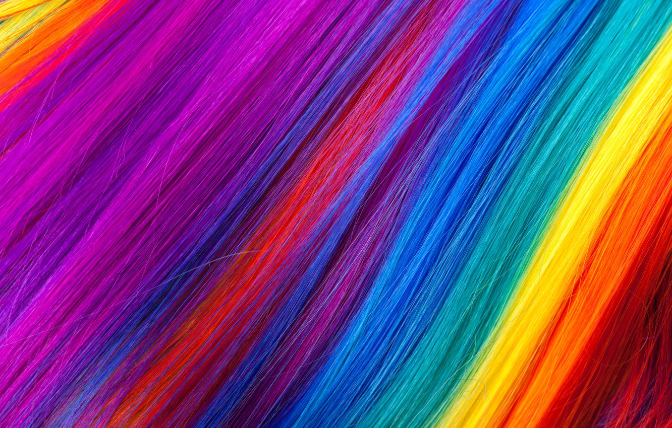 Фото обои волосы, радуга, colors, colorful, rainbow, texture, hair
