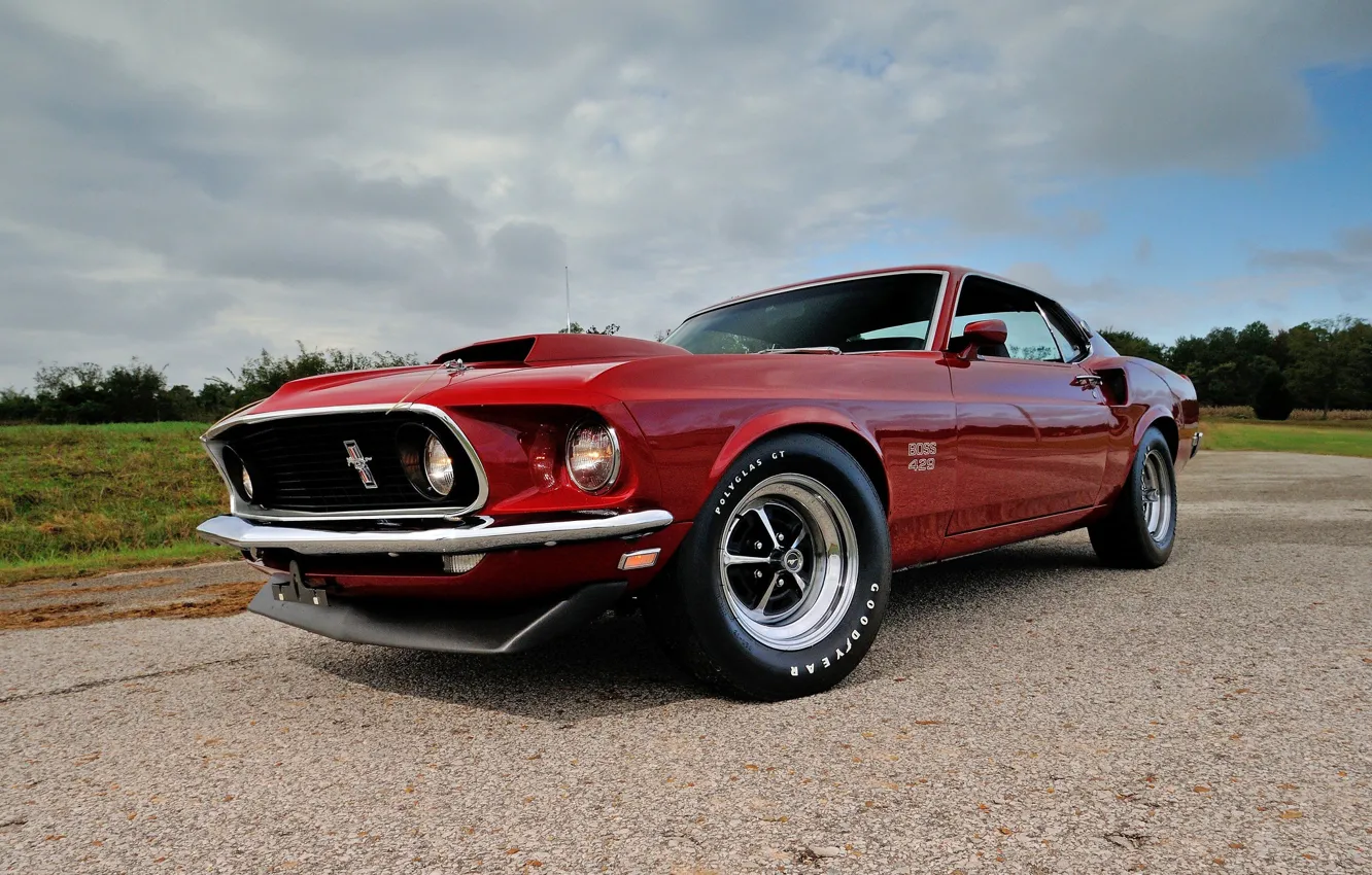 Фото обои Mustang, Red, Boss 429