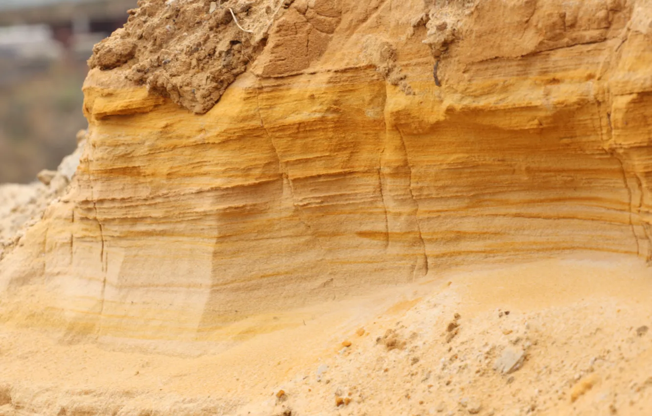 Фото обои песок, желтый, узор, wallpaper, слои, nature, yellow, sand