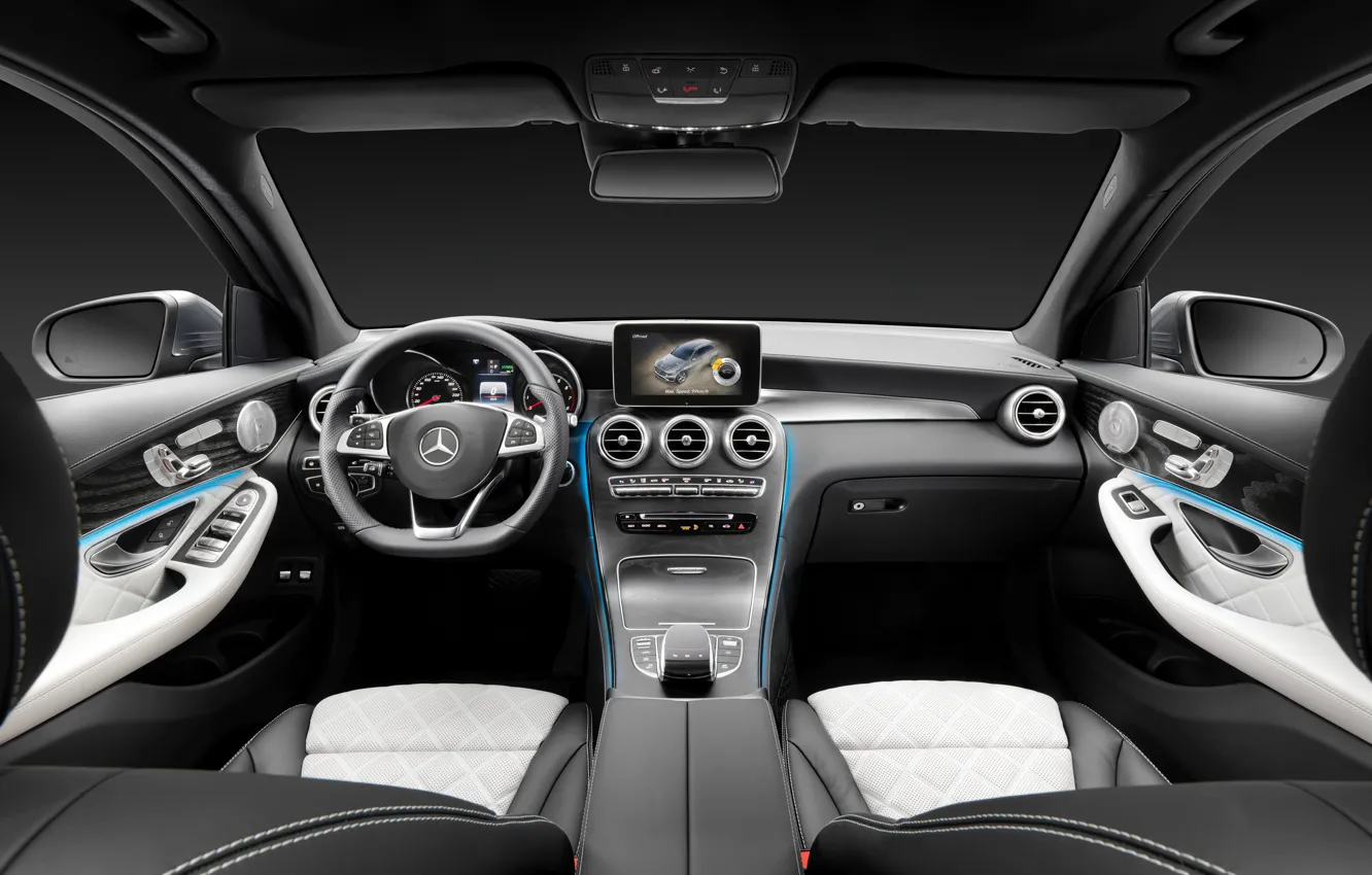 Фото обои Mercedes-Benz, интерьер, руль, салон, мерседес, панель приборов, торпедо, 4MATIC