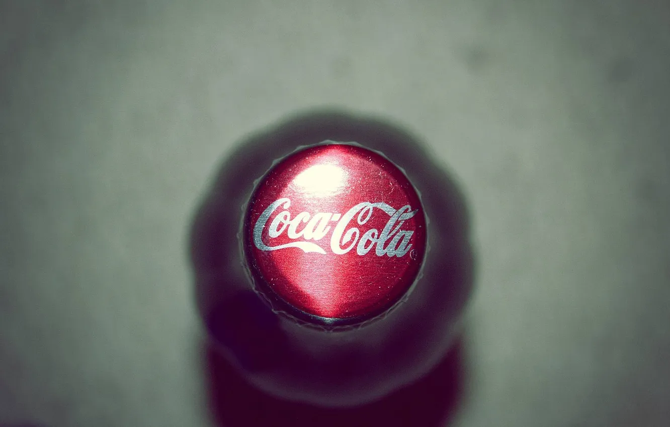 Фото обои макро, бутылка, пробка, кока-кола, Coca-cola