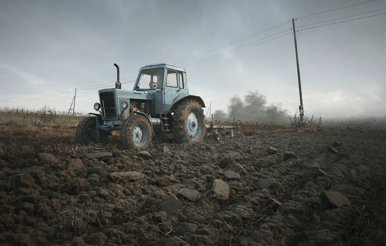 Фото обои трактор, Беларусь, беларус