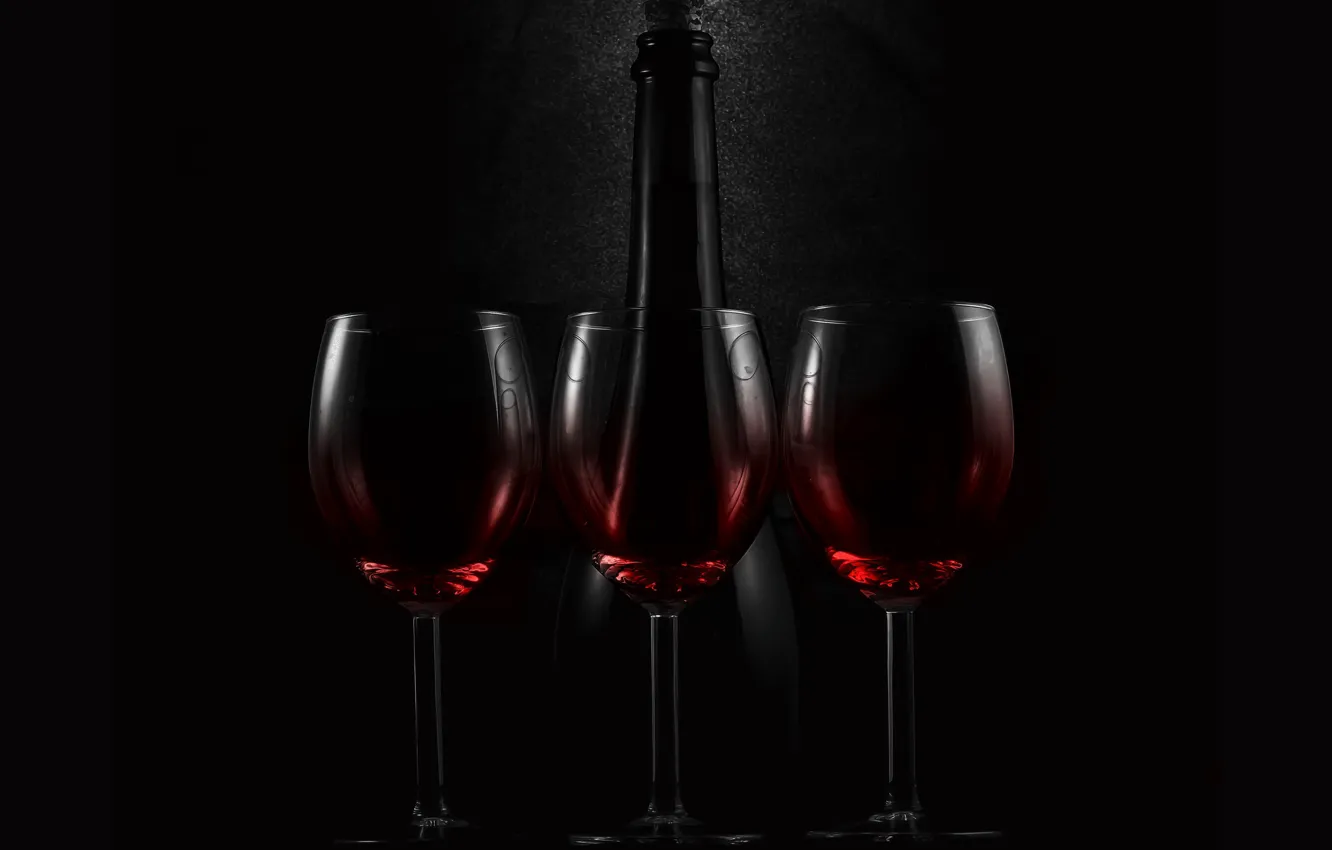 Фото обои Red, Glass, Black