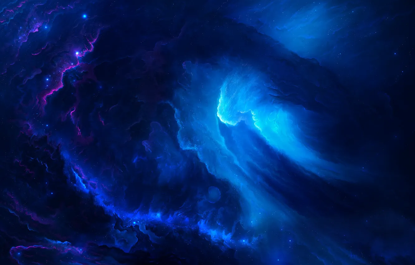 Фото обои blue, energy, sci fi, Cosmos