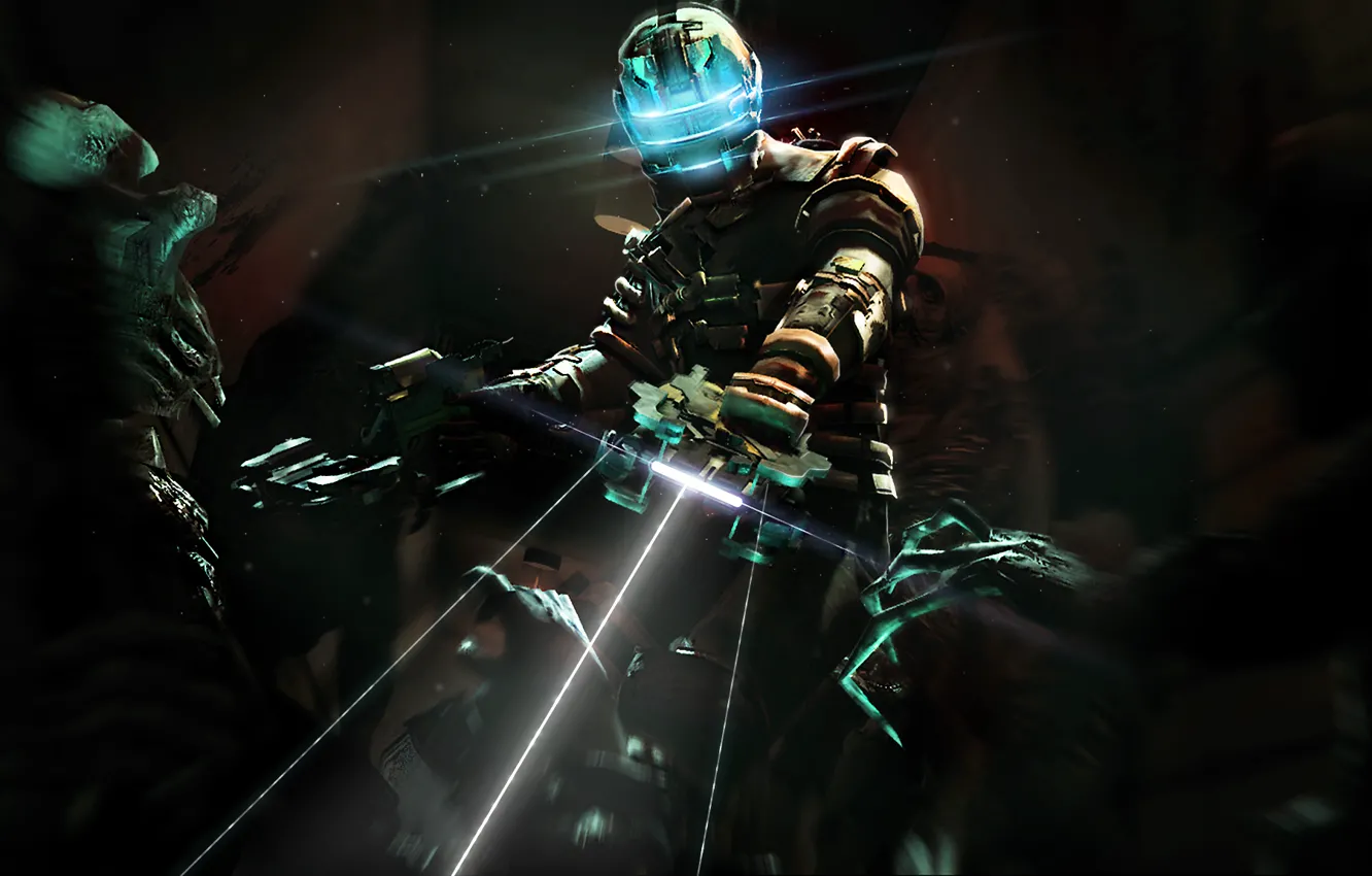 Фото обои Dead Space, Electronic Arts, Isaac Clarke, survival horror, necromorphs, engineer suit