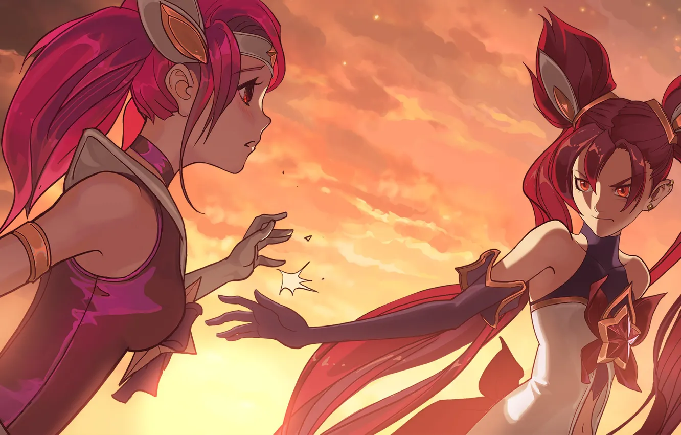 Фото обои Lux, League Of Legends, Jinx, Star Guardians