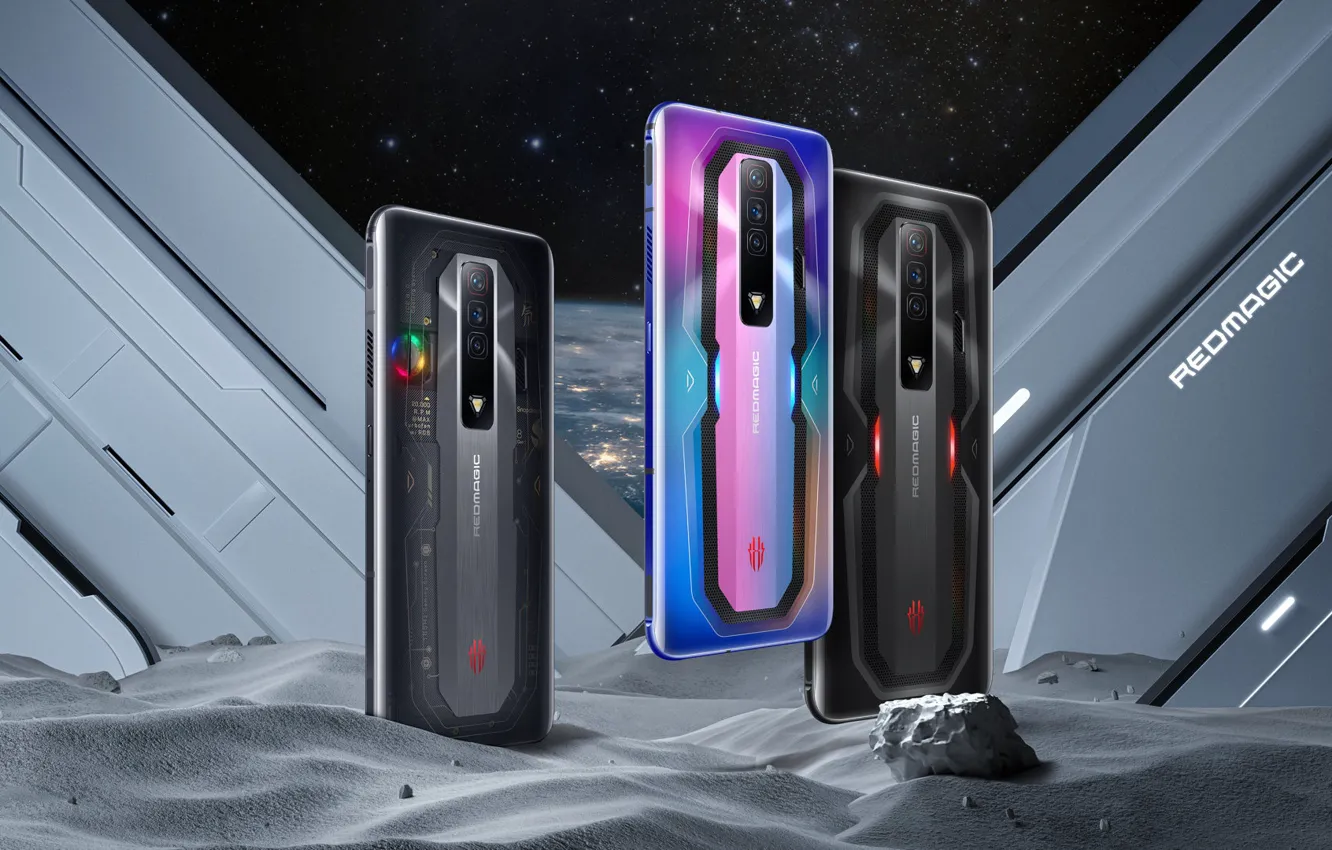 Фото обои обои, телефон, электроника, гаджет, смартфон, nubia red magic 7, red magic 7, игровой смартфон