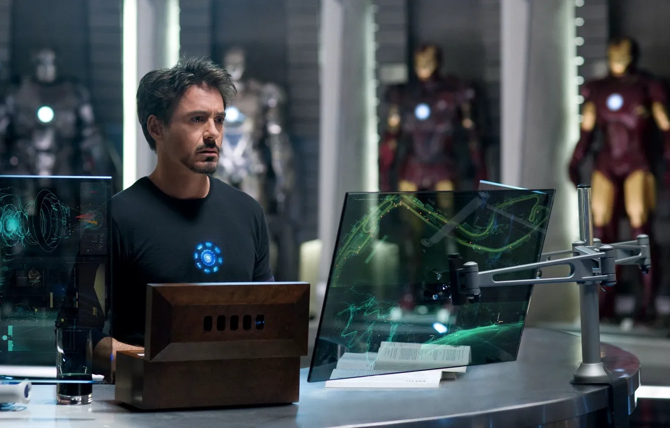 Фото обои Железный человек, Robert Downey Jr, Iron Man, Роберт Дауни младший, Тони Старк, Tony Stark