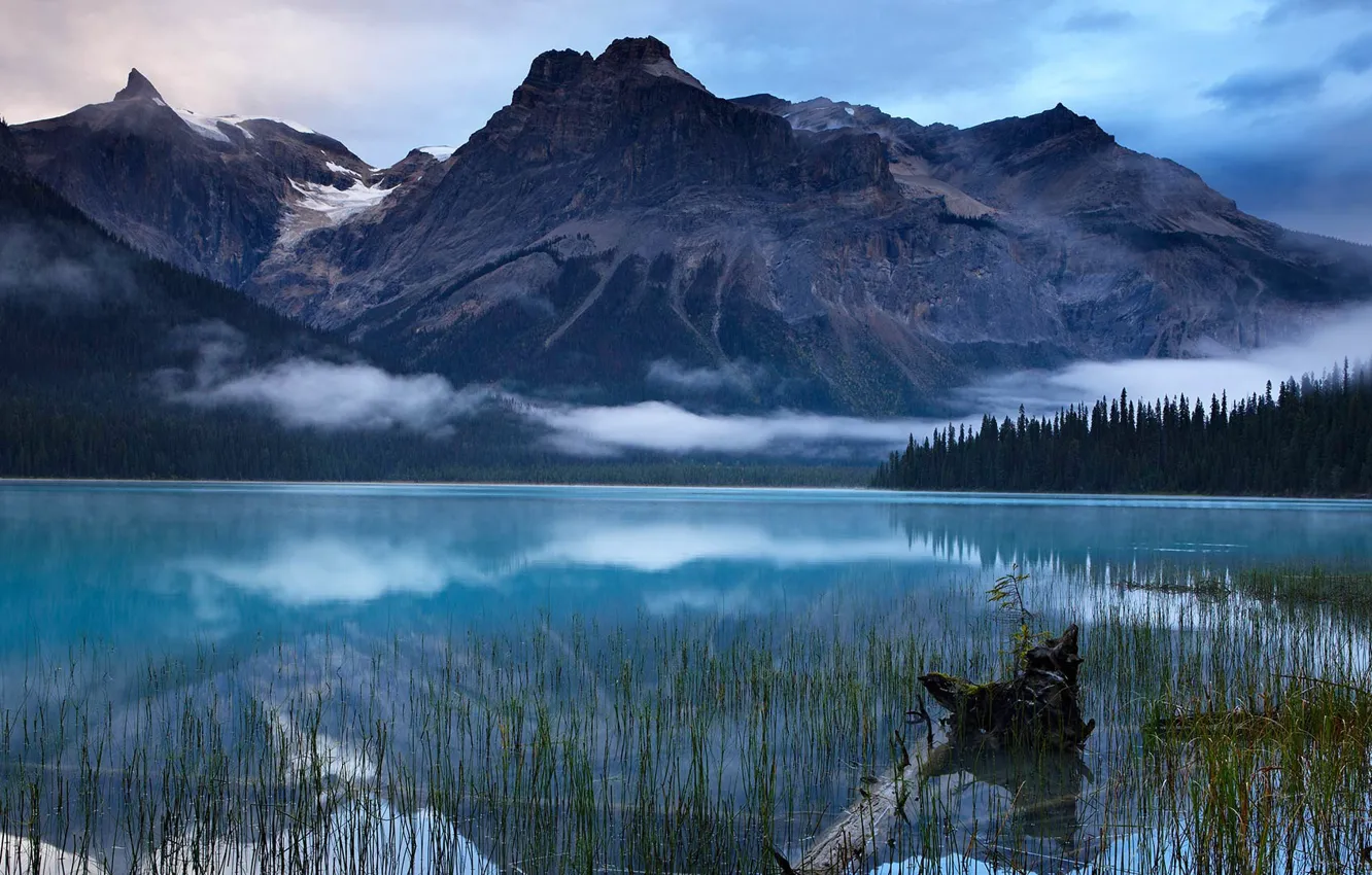 Фото обои горы, Канада, озеро Эмералд