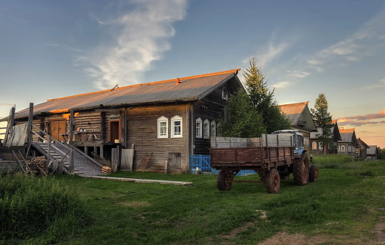Фото обои деревня, Архангельская область, Кильца
