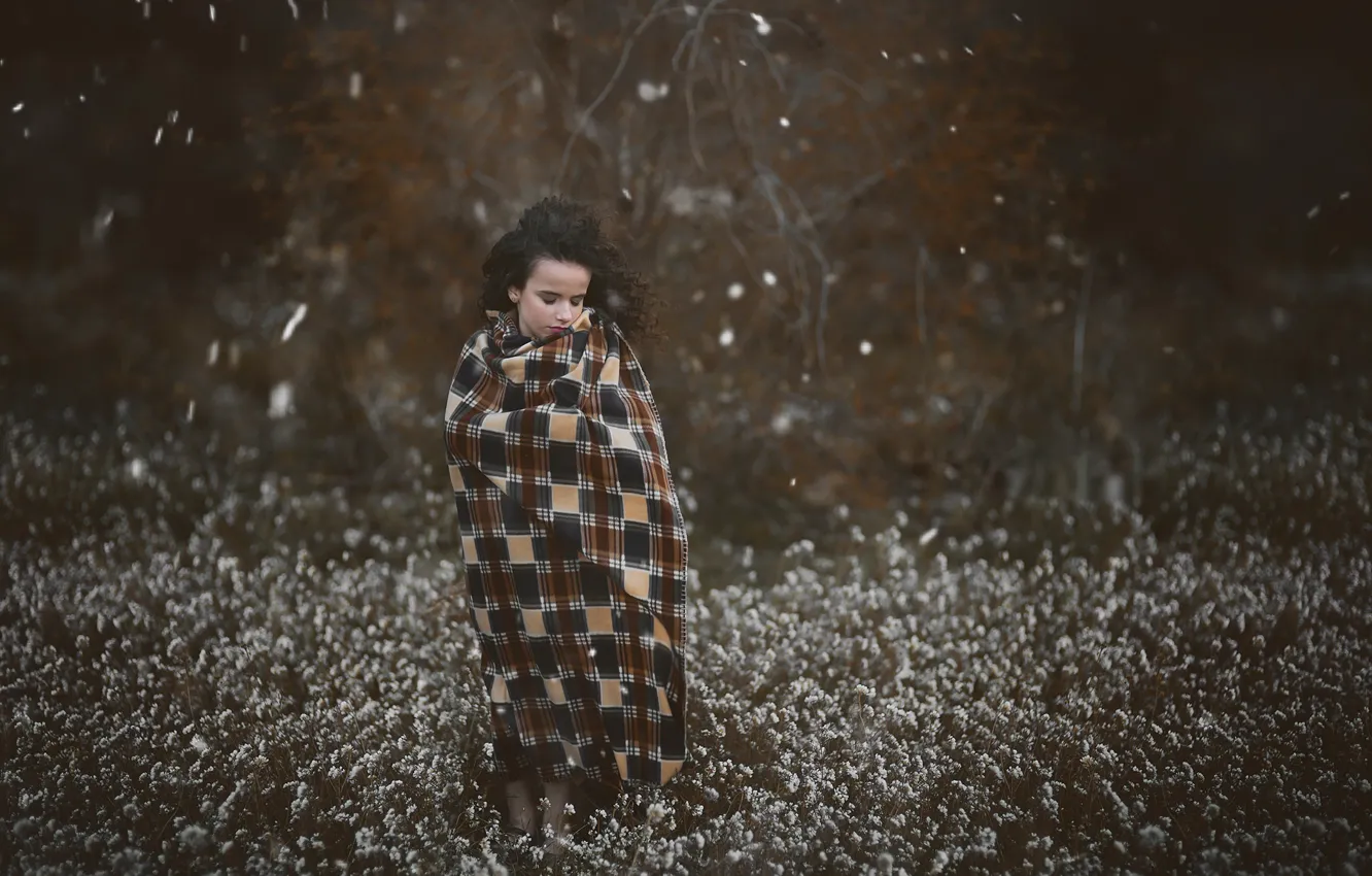 Фото обои цветы, природа, девочка