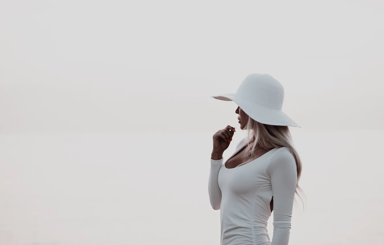 Фото обои white, fashion, hat, white dress, elegance