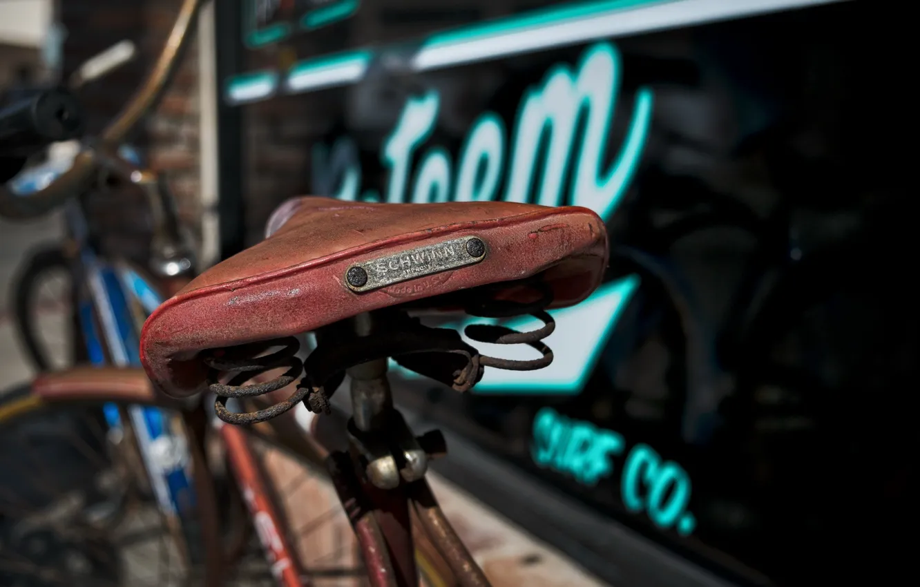 Фото обои велосипед, фон, седло