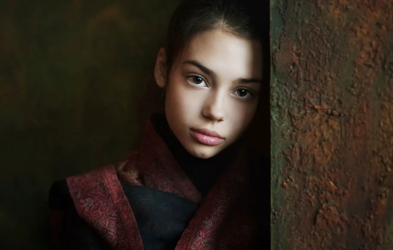 Фото обои портрет, Настя, девочка.кареглазая