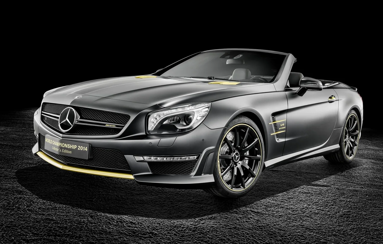 Фото обои Roadster, Mercedes-Benz, родстер, черный фон, мерседес, AMG, R231, SL-Class