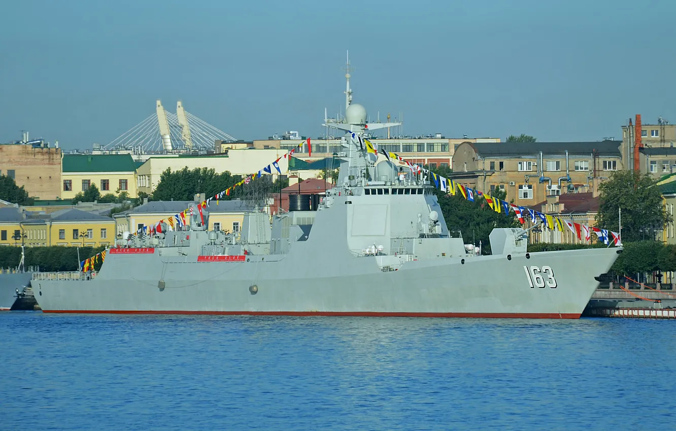 Фото обои эсминец, визит, ВМС Китая, Jiaozuo
