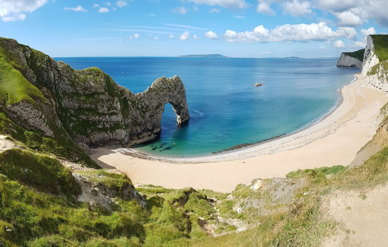 Фото обои beach, coast, blue, beautiful, calm, bay, coastline, cliff