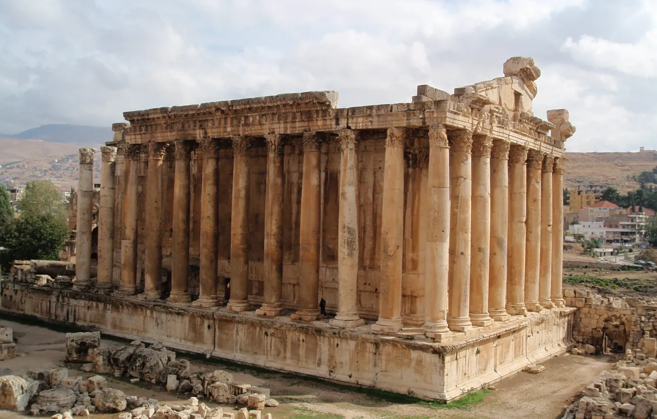 Фото обои руины, древний город, мегалиты, Ливан, Баальбек