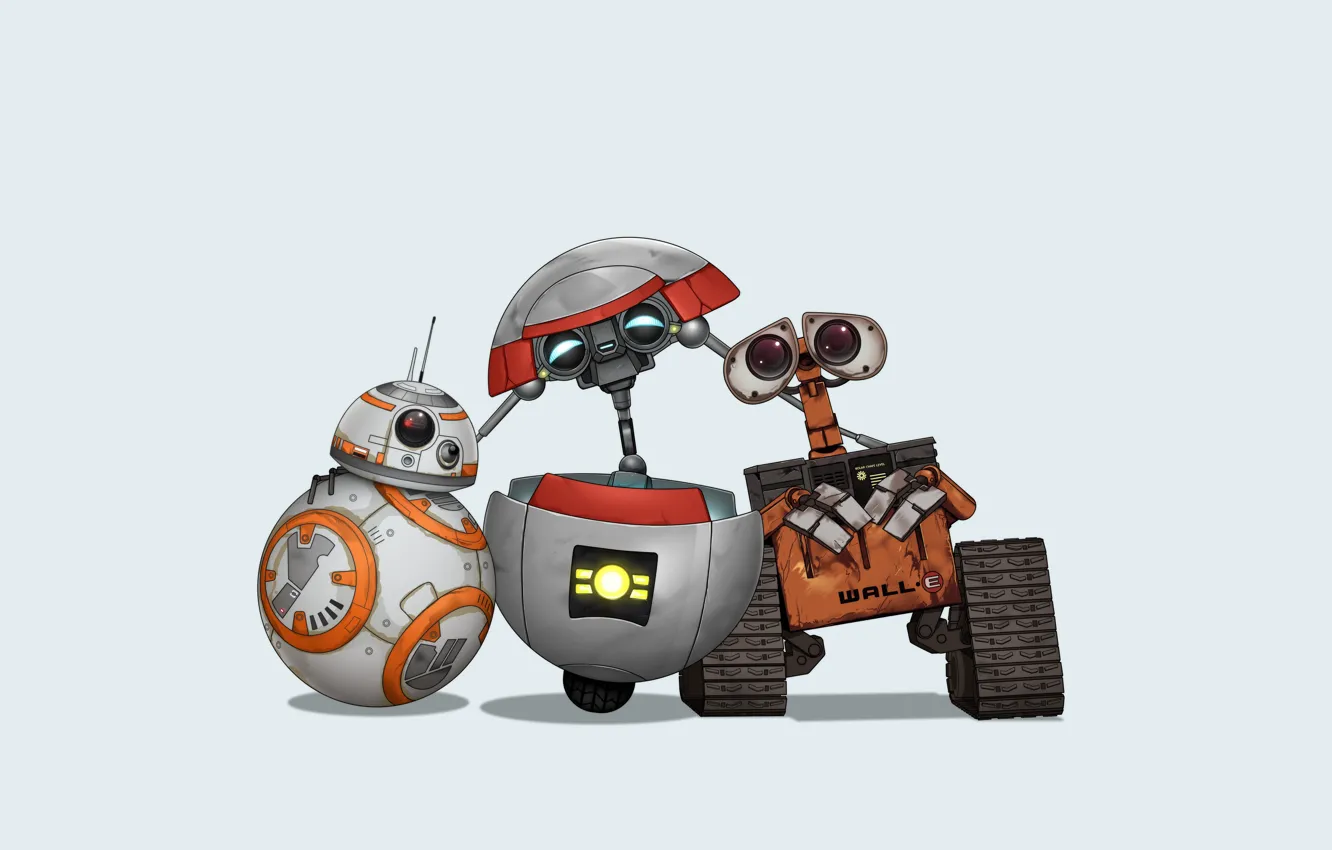Фото обои star wars, Wall-E, BB-8, Gortys, tales from the borderlands, star wars the force awakens