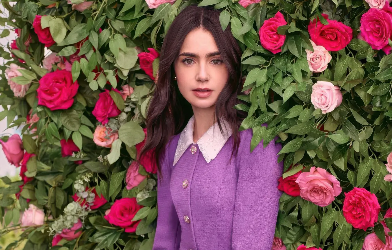 Фото обои lily collins, campaign, koradior