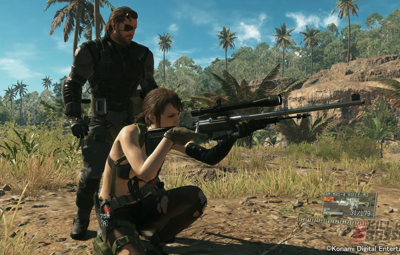 Фото обои Snake, Kojima Productions, Big Boss, Metal Gear Solid V: The Phantom Pain, Quiet
