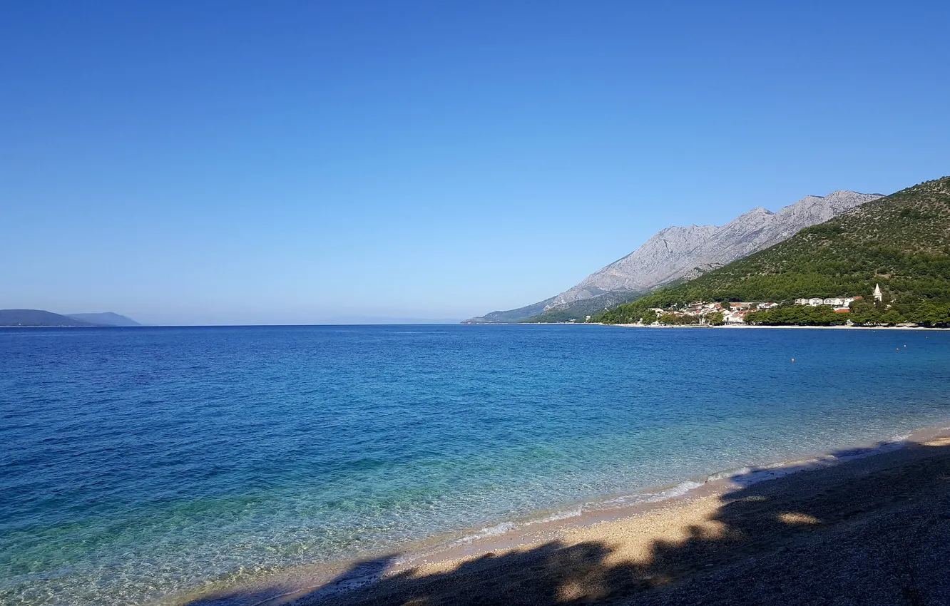 Фото обои summer, beach, sea, sunny day, croatia, zaostrog, adriatic sea