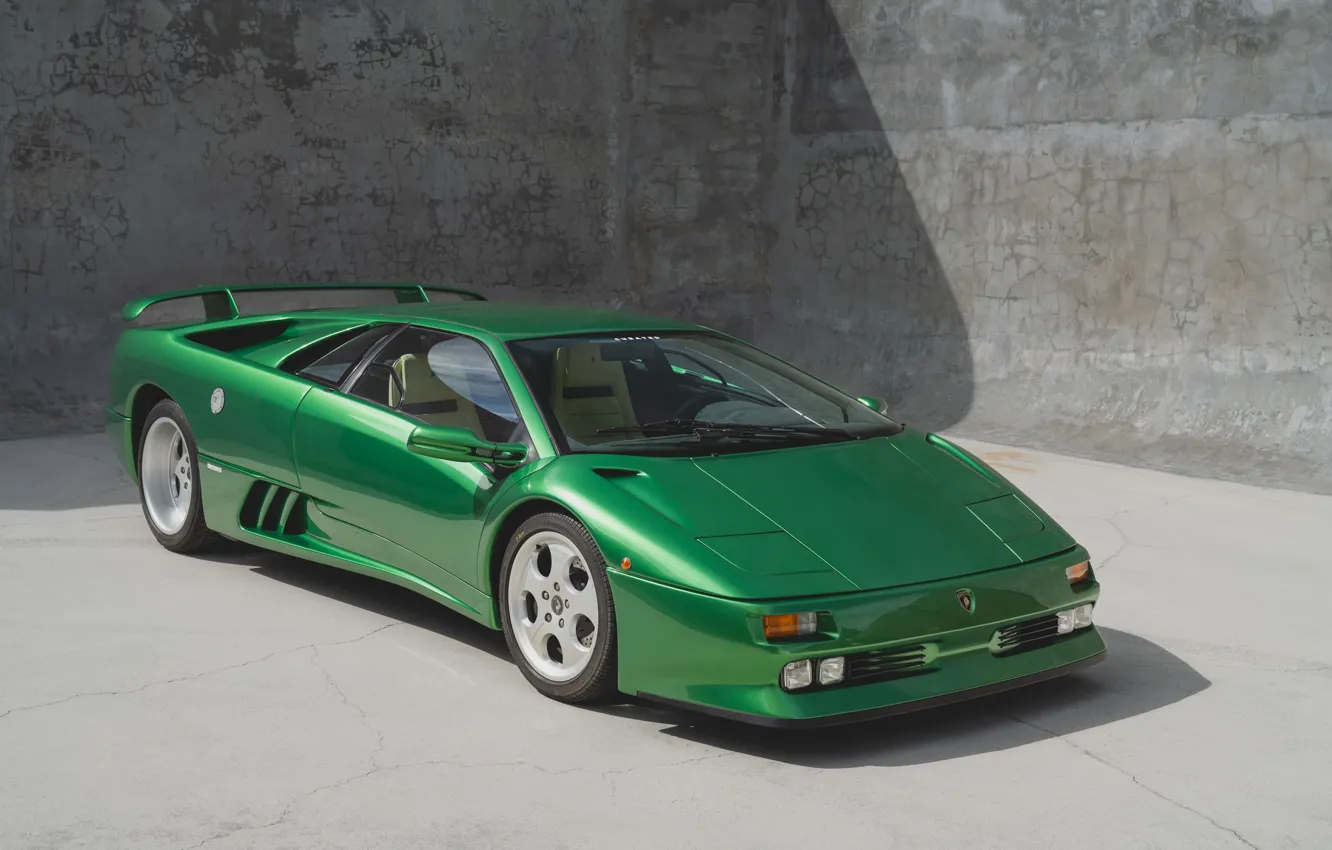 Фото обои зеленый, Lamborghini, Diablo, ламборгини, Lamborghini Diablo SE30
