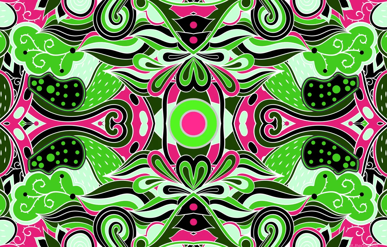 Фото обои узор, цветные, фигура