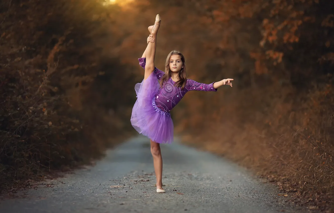 Фото обои танец, девочка, балерина