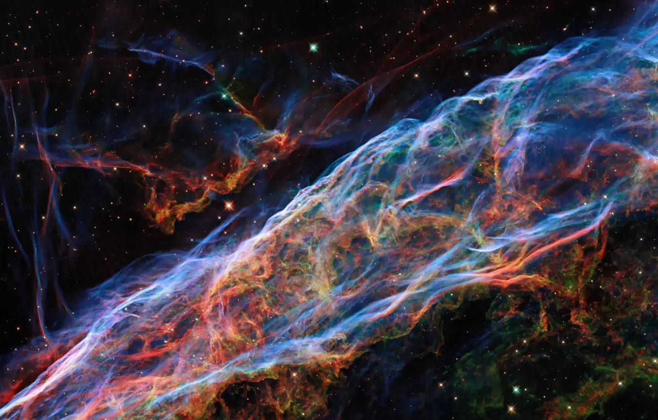 Фото обои туманность, Хаббл, телескоп, nebula, hubble, telescope, veil, Вуаль