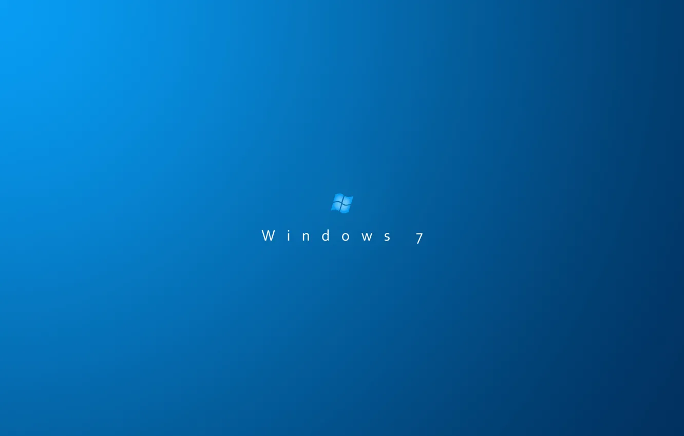 Фото обои минимализм, windows 7, синий фон, Hi Tech
