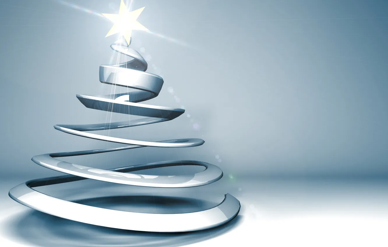 Фото обои лучи, праздник, графика, звезда, новый год, рождество, ёлка, christmas