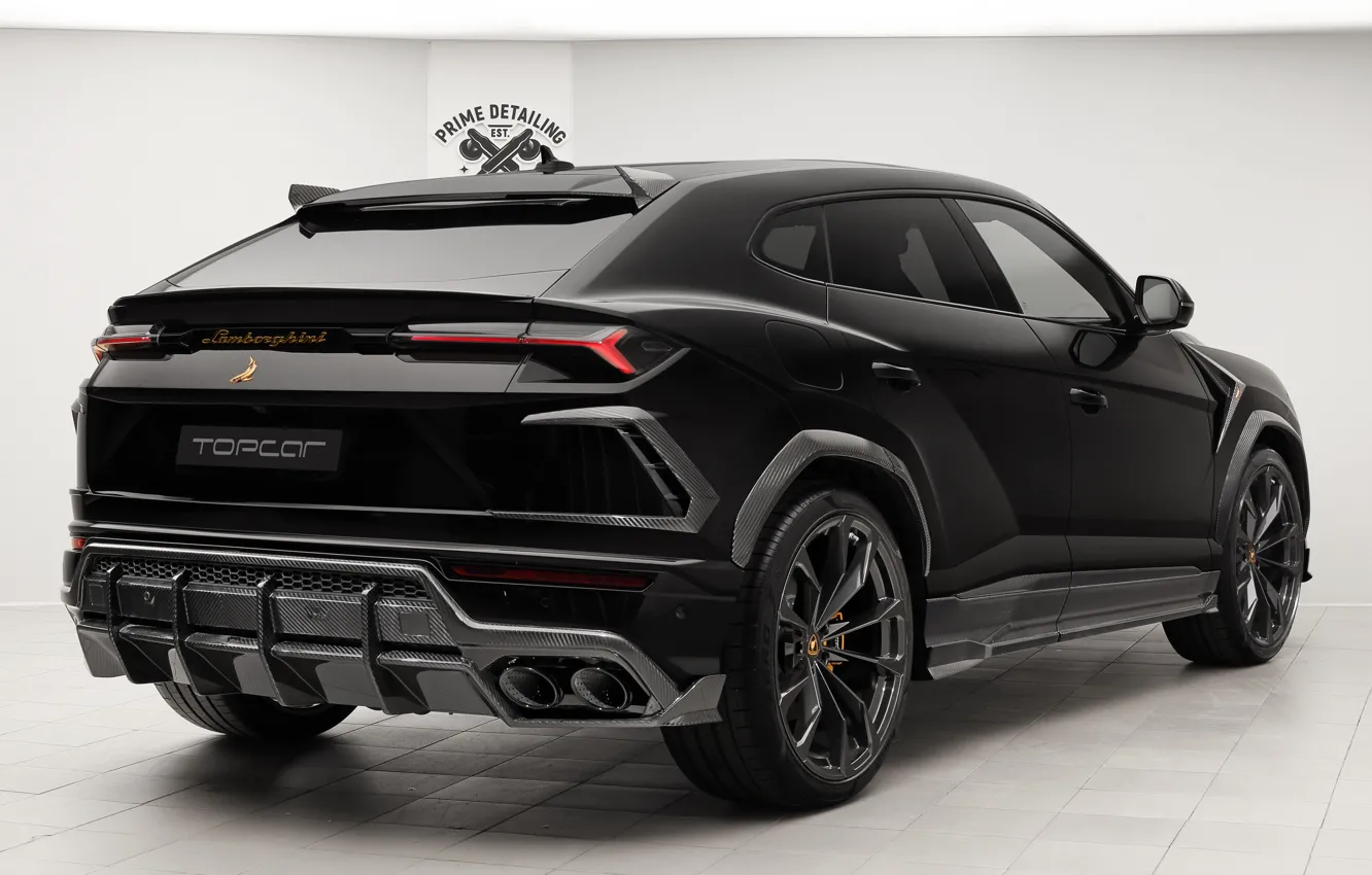 Фото обои Lamborghini, вид сзади, 2018, TopCar, Urus