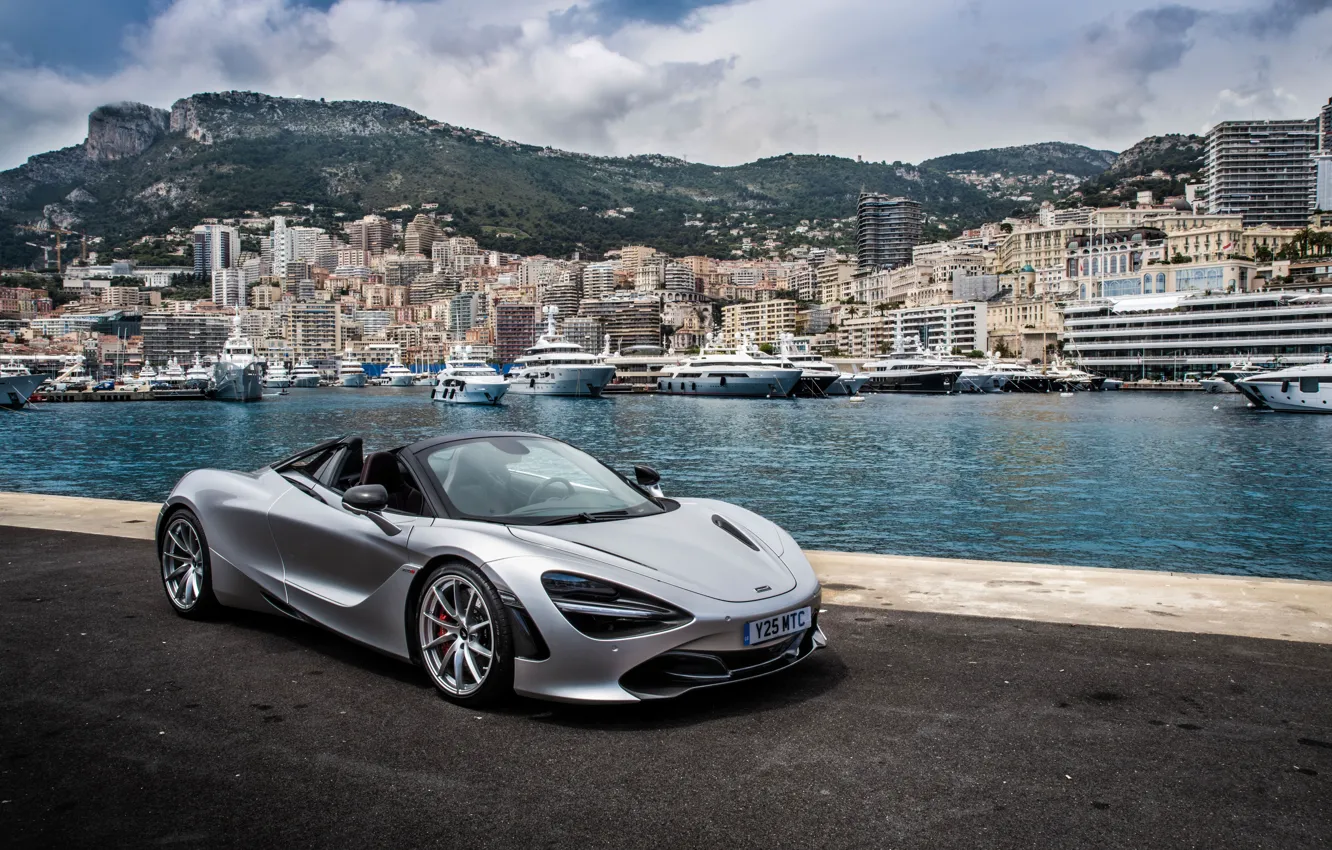 Фото обои McLaren, суперкар, Monaco, Монако, Spider, 720S, 2019