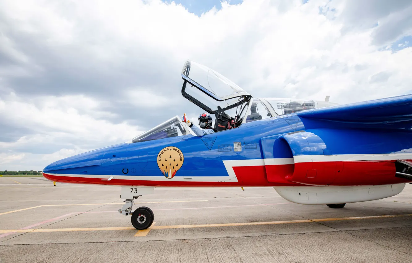 Фото обои Кабина, Самолёт, Patrouille de France, Лётчик, Dassault/Dornier Alpha Jet, French Luxury Watches, Bell & Ross, …