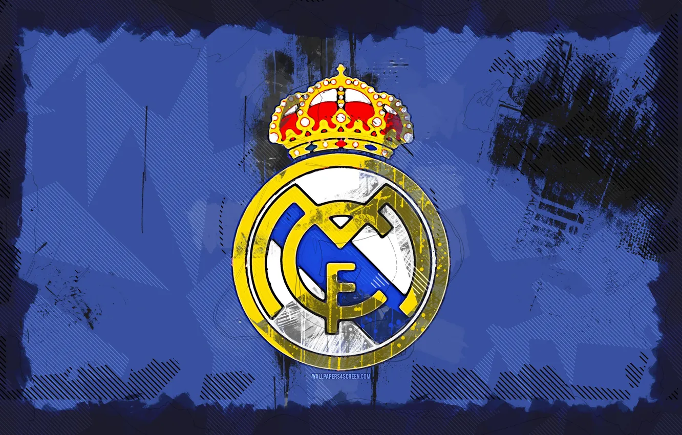 Фото обои Logo, Football, Real Madrid, Soccer, Hala Madrid, Real Madrid CF, Madridista