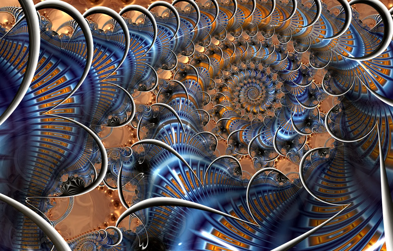 Фото обои узор, завитки, красота, фрактал