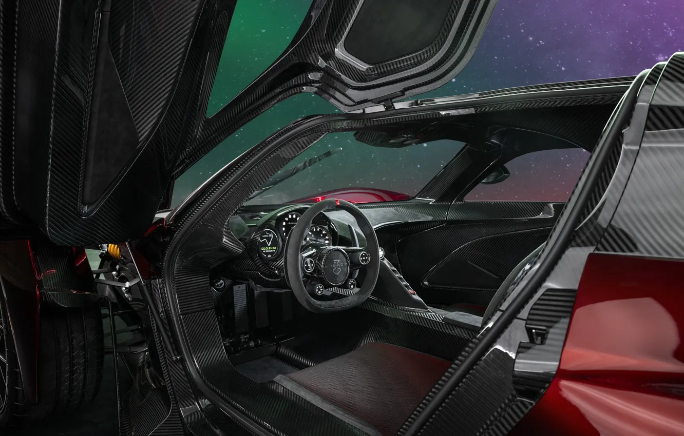 Фото обои Zenvo, Aurora, car interior, carbon fiber, Zenvo Aurora Agil