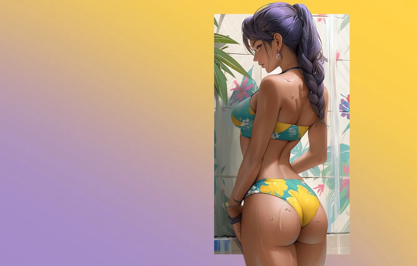 Фото обои girl, hot, sexy, ass, anime, pretty, butt, babe