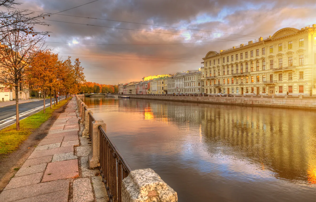 Фото обои город, здания, канал, организация