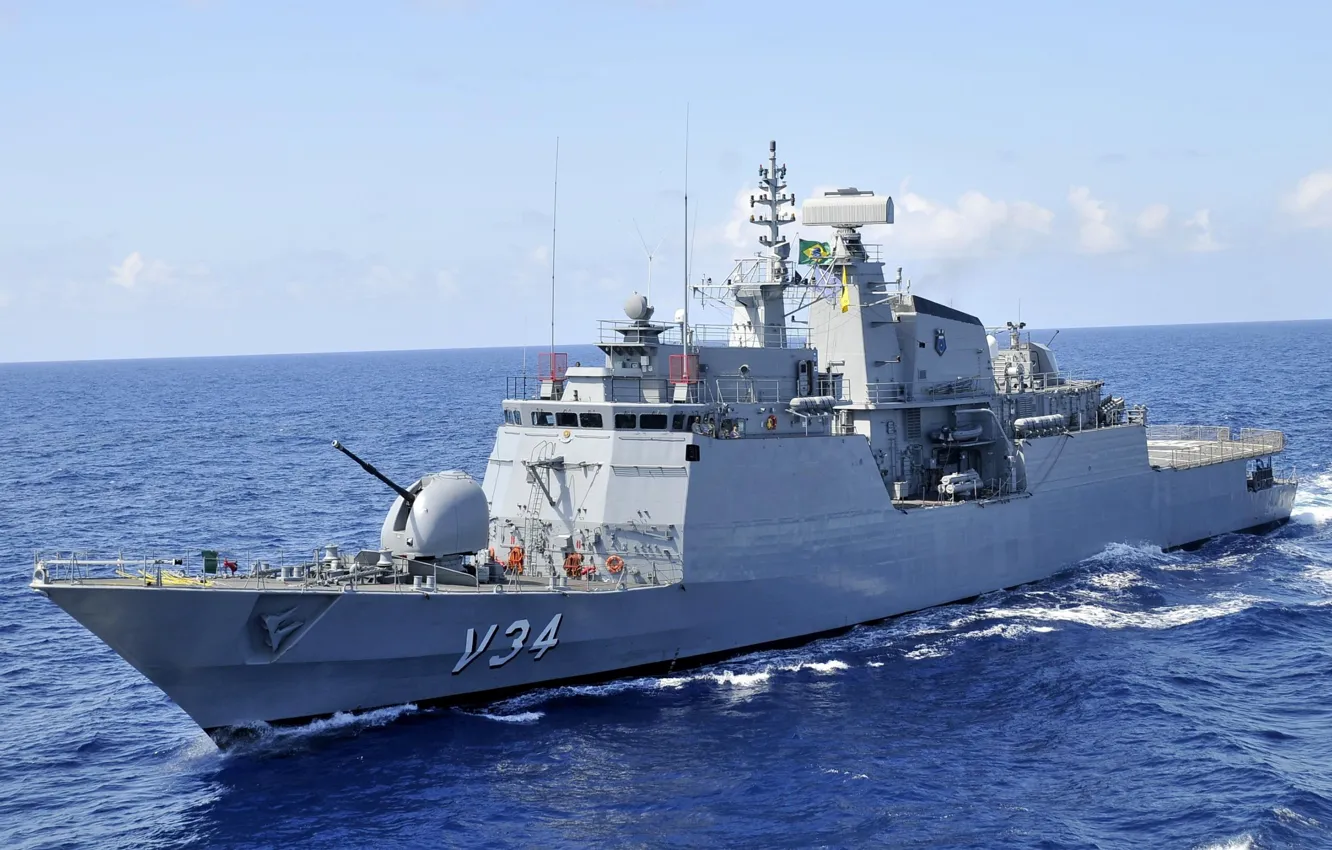 Фото обои Корвет, Barroso Class, ВМС Бразилии, Barroso V34, Корвет класса Barroso