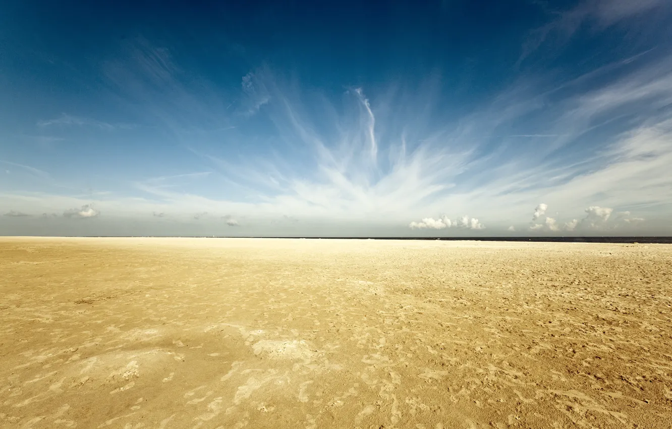 Фото обои песок, пляж, небо