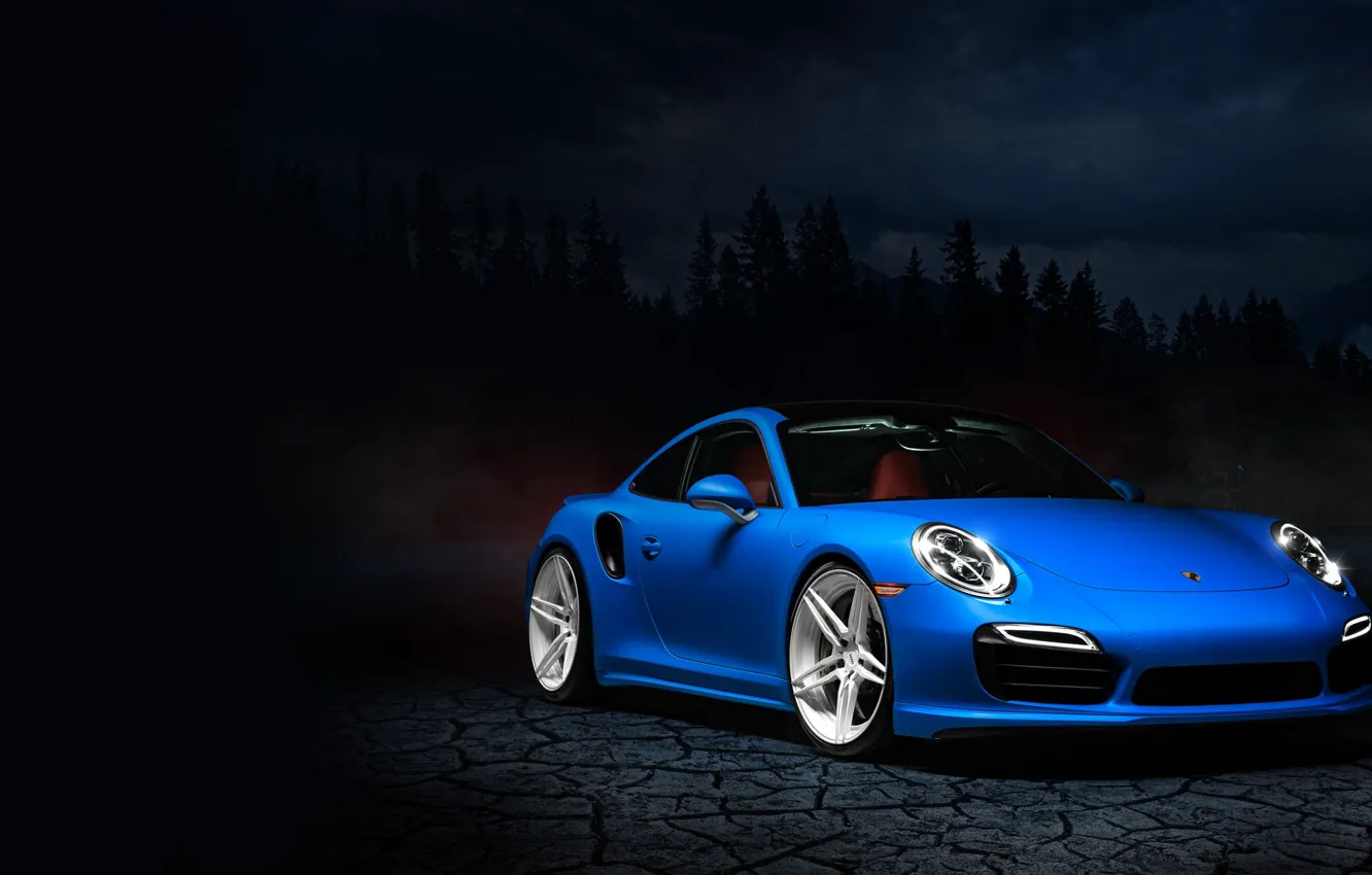 Фото обои 911, Porsche, Blue, Night, Stuttgart, VAG
