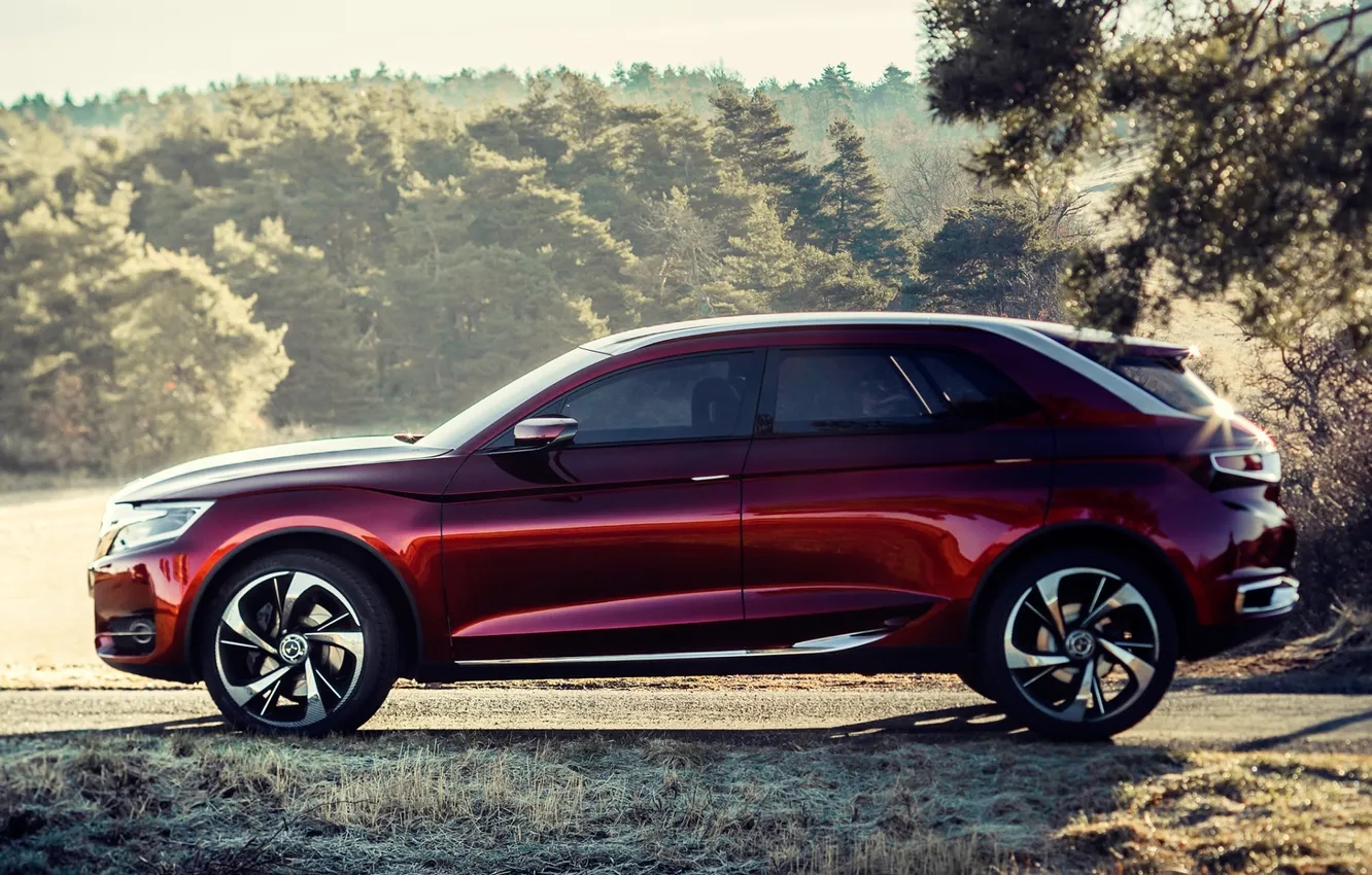 Фото обои Concept, Citroën, концепт, вид сбоку, Сетроен, Wild Rubis