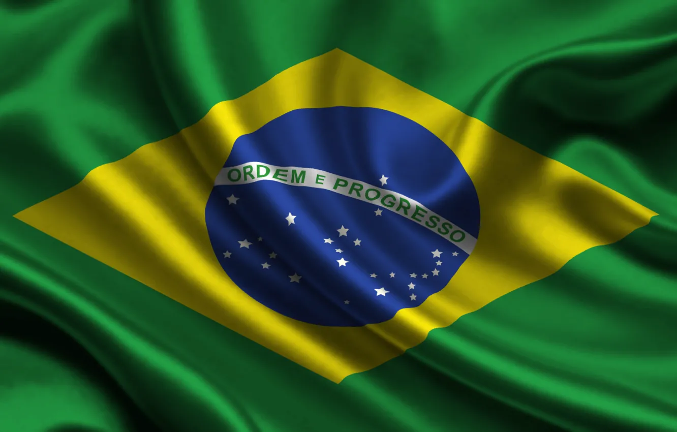 Фото обои флаг, Бразилия, brazil
