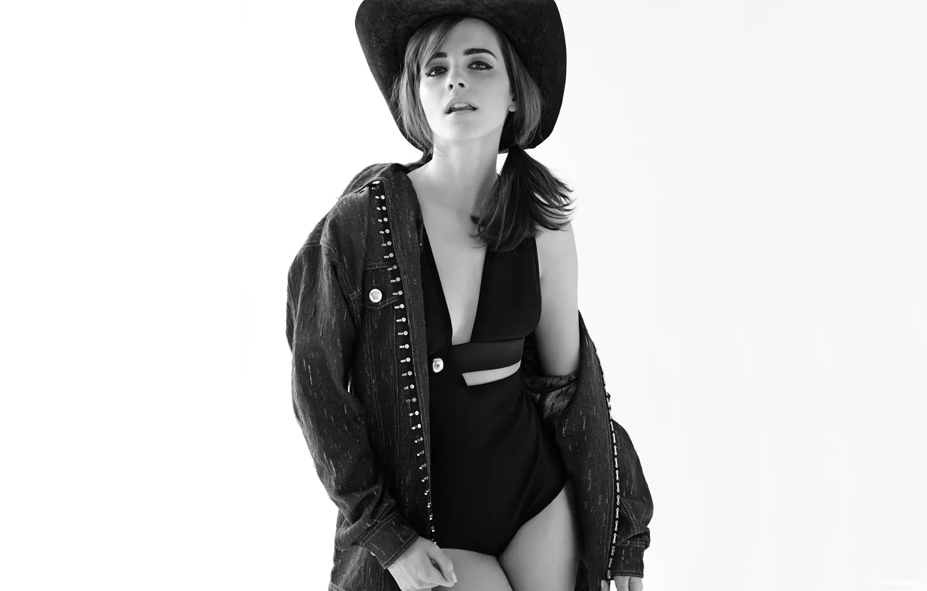 Фото обои Emma Watson, журнал, фотосессия, Elle