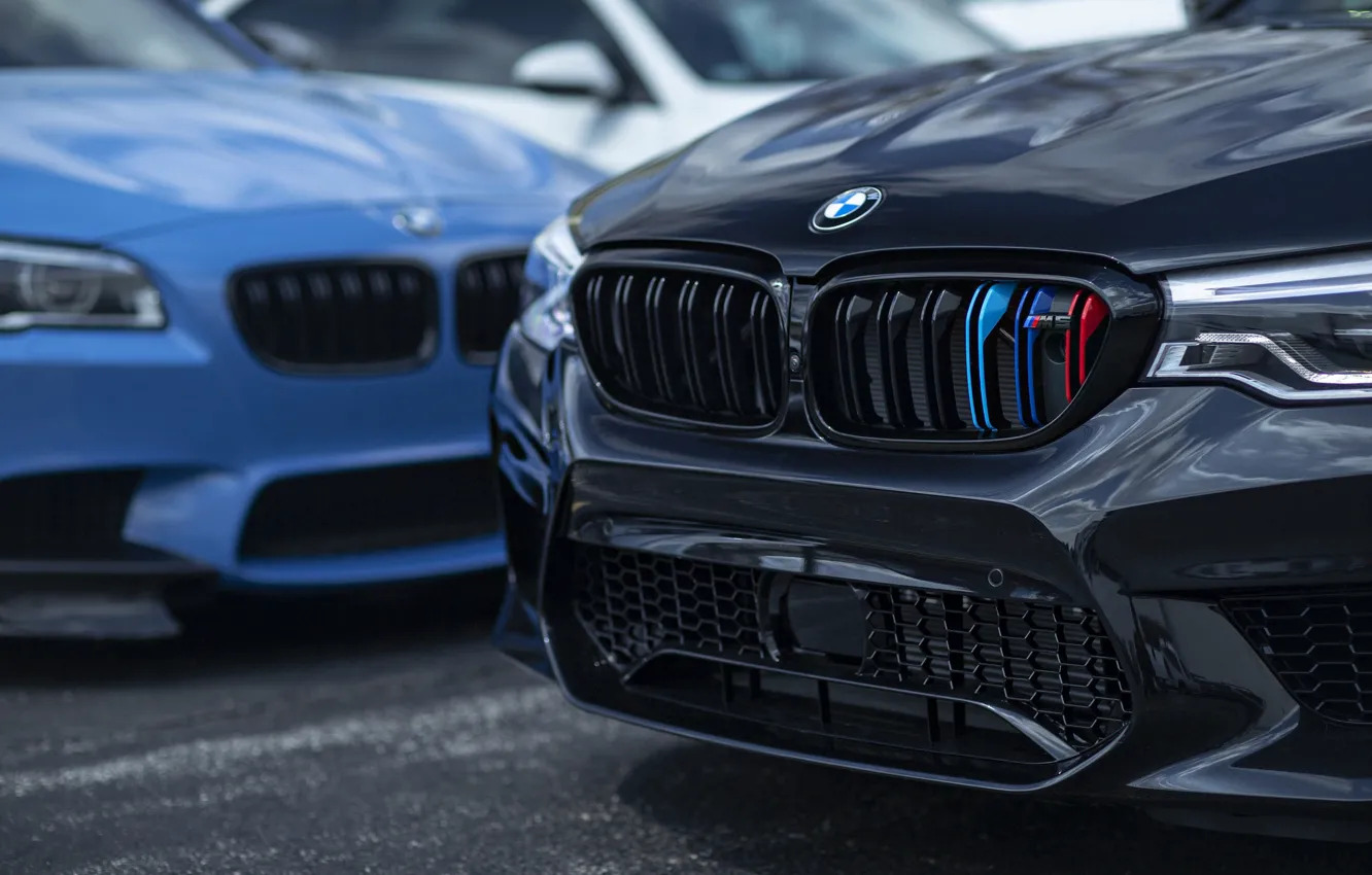 Фото обои BMW, Blue, Black, F10, Sight, F90