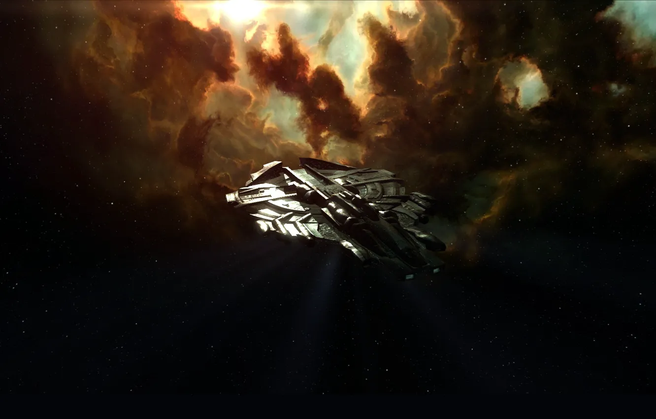 Фото обои космос, туманность, eve online