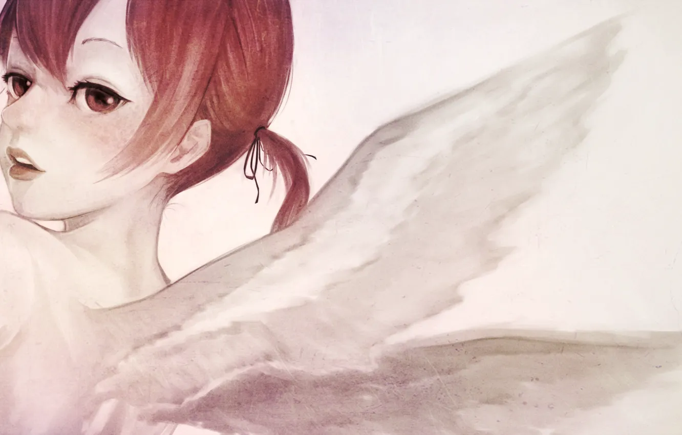 Фото обои крылья, ангел, девочка