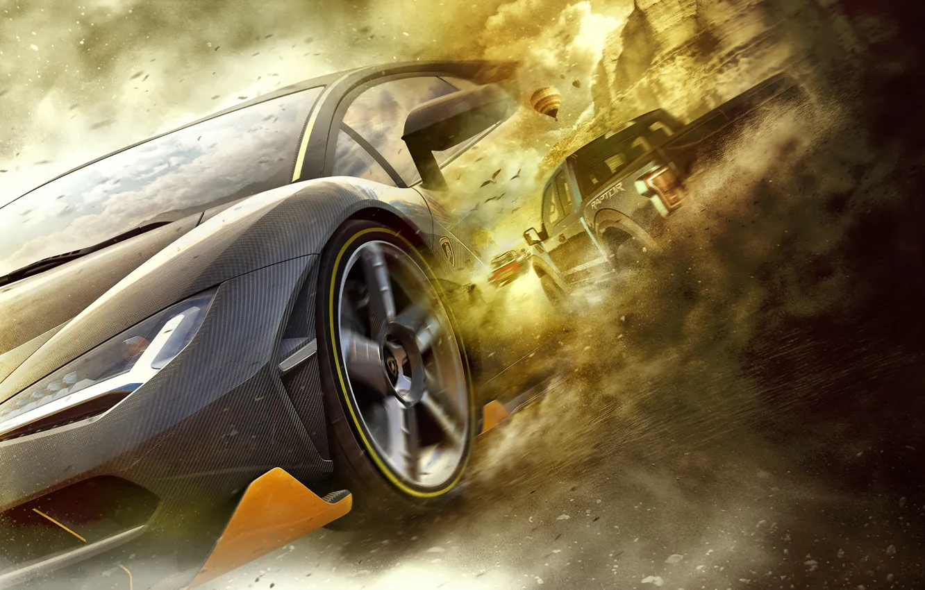 Фото обои Lamborghini, Microsoft Studios, Forza Horizon 3, Playground Games